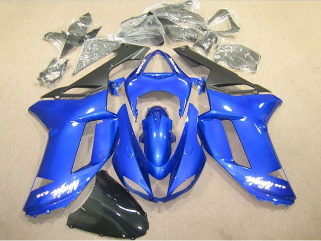 2007-2008 Kawasaki ZX6R Motorcycle Fairings - Blue Ninja 636 UK