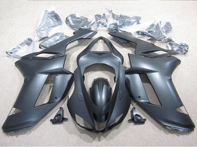 2007-2008 Kawasaki ZX6R Bike Fairings - Black UK