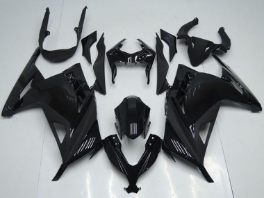 2013-2018 Kawasaki ZX300R Motorcycle Fairings - Glossy Black UK