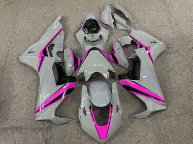 2017-2023 Honda CBR1000RR Motorcycle Fairings - Nardo Grey with Pink Stripe UK