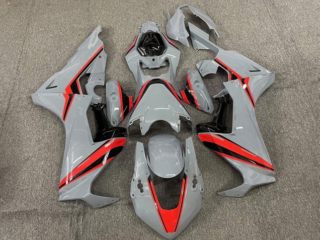 2017-2023 Honda CBR1000RR Motorcycle Fairings - Nardo Grey with Red Stripe UK