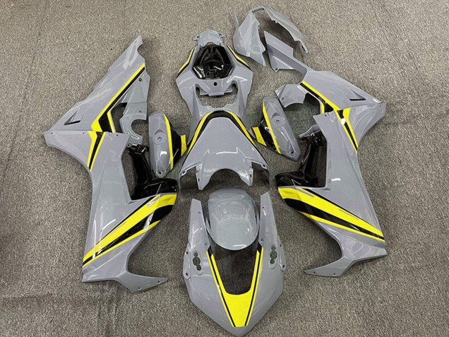 2017-2023 Honda CBR1000RR Motorcycle Fairings - Nardo Grey with Yellow Stripe UK