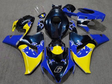 2008-2011 Honda CBR1000RR Motorcycle Fairing - Dark Blue Yellow Red Bull UK