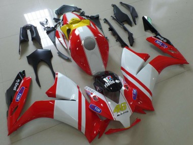 2012-2016 Honda CBR1000RR Motorcycle Fairings - White Red Yellow Blue Ducati Style UK