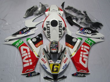 2012-2016 Honda CBR1000RR Motorcycle Fairings - White Red Green Givi PlayBoy UK