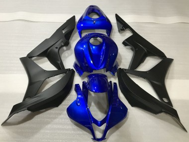 2007-2008 Honda CBR600RR Motorcycle Fairing Kits - Blue Matte Black UK