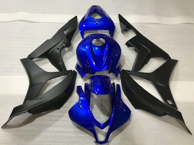 2007-2008 Honda CBR600RR Motorcycle Fairing Kits - Blue Matte Black UK