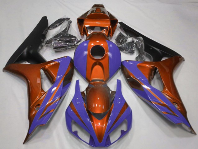 2006-2007 Honda CBR1000RR Motorcycle Fairings - Orange Blue Matte Black UK