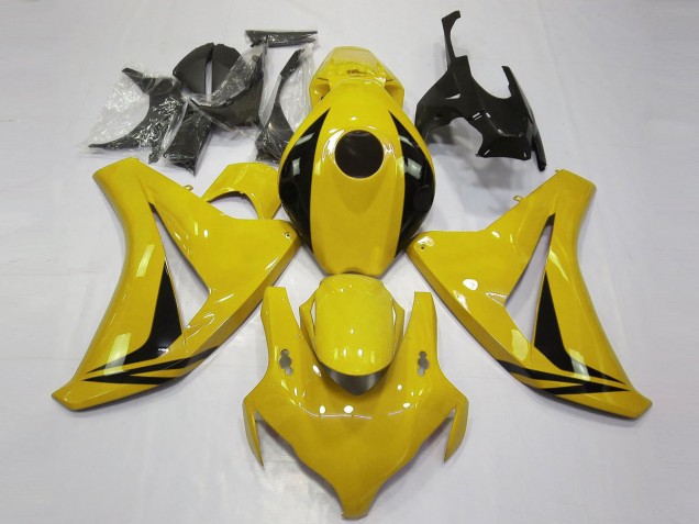2008-2011 Honda CBR1000RR Motorcycle Fairings - Yellow Glossy Black OEM Style UK