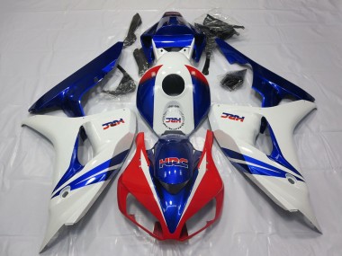 2006-2007 Honda CBR1000RR Motorcycle Fairing - White Red Blue HRC OEM Style UK