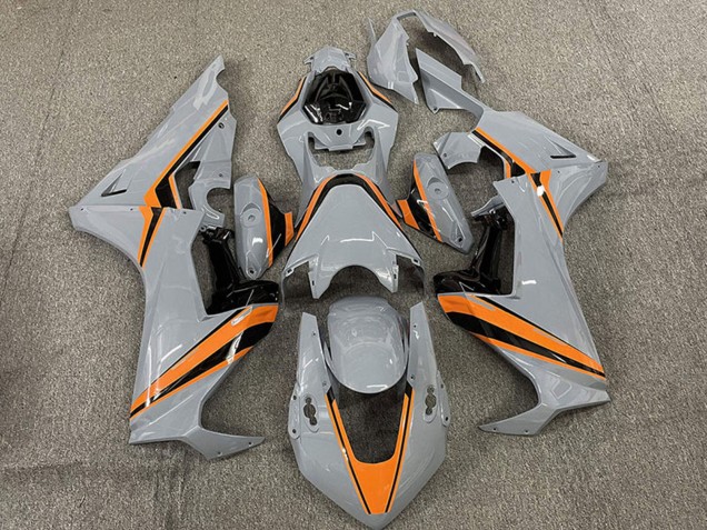 2017-2023 Honda CBR1000RR Motorcycle Fairings - Nardo Grey with Orange Stripe UK
