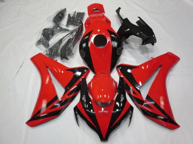 2008-2011 Honda CBR1000RR Motorcycle Fairing - Red Glossy Black OEM Style UK