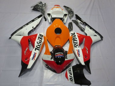 2006-2007 Honda CBR1000RR Motorcycle Fairings - Orange White Red Glossy Black Repsol HRC UK