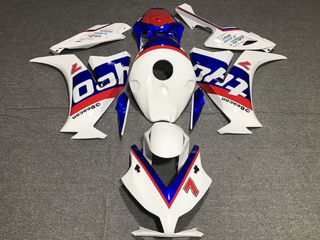 2012-2016 Honda CBR1000RR Motorcycle Fairings - White Red Blue Tyco UK