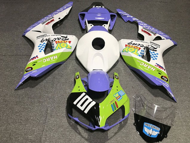 2006-2007 Honda CBR1000RR Motorcycle Fairings - White Blue Green Glossy Black Toy Story UK