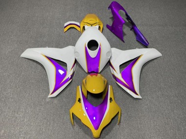 2008-2011 Honda CBR1000RR Motorcycle Fairings - White Yellow Purple UK