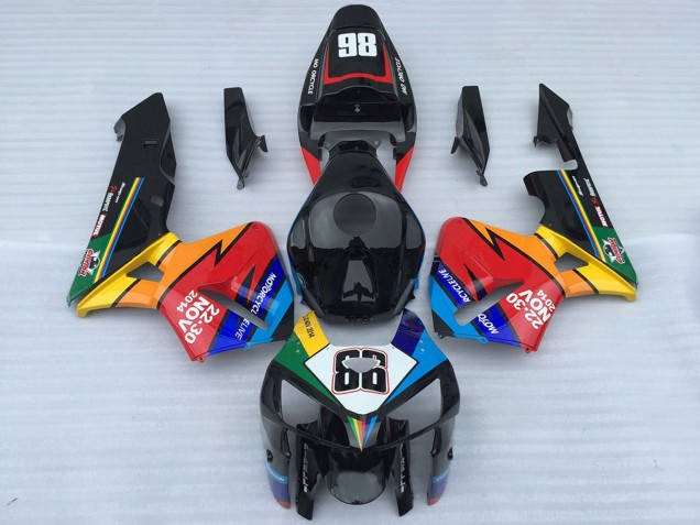 2005-2006 Honda CBR600RR Motorcycle Fairings - Black and Red 86 UK