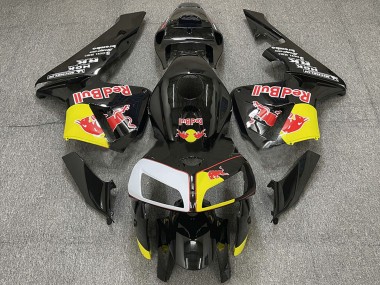 2005-2006 Honda CBR600RR Motorcycle Fairings - Black Yellow White Red Bull UK