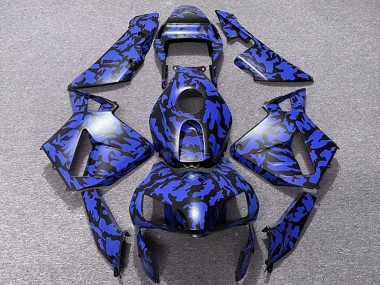 2003-2004 Honda CBR600RR Motorcycle Fairings - Blue Black Camouflage UK