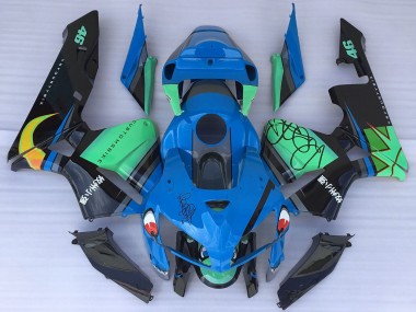 2005-2006 Honda CBR600RR Motorcycle Fairings - Blue Green Black Shark UK
