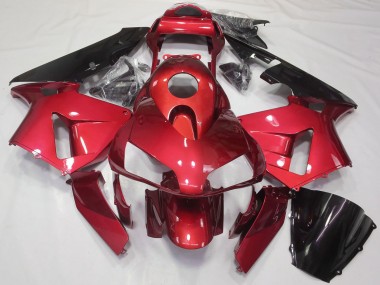 2003-2004 Honda CBR600RR Motorcycle Fairing Kits - Red Glossy Black UK