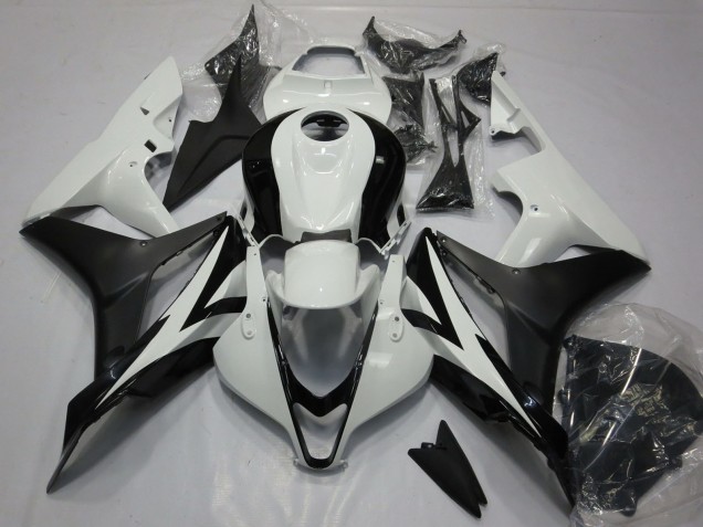 2007-2008 Honda CBR600RR Motorcycle Fairing Kits - White Matte Black UK