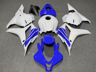2009-2012 Honda CBR600RR Motorcycle Fairings - White Blue Stripe UK