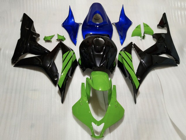 2007-2008 Honda CBR600RR Motorcycle Fairings - Blue Green Glossy Black UK