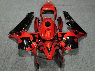 2003-2004 Honda CBR600RR Motorcycle Fairing - Red Glossy Black UK