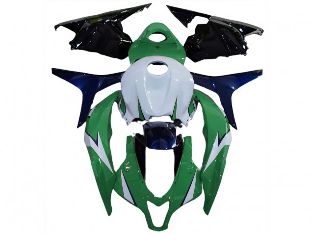 2009-2012 Honda CBR600RR Motorcycle Fairing - White Green Blue Glossy Black UK