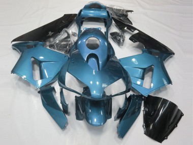 2003-2004 Honda CBR600RR Motorcycle Fairing - Light Blue Glossy Black UK