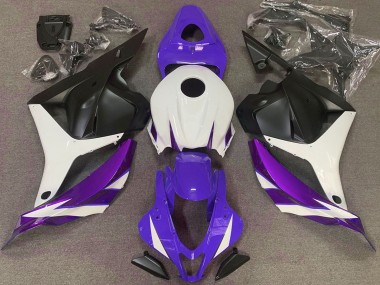 2009-2012 Honda CBR600RR Motorcycle Fairings - White Light Purple Blue Matte Black UK