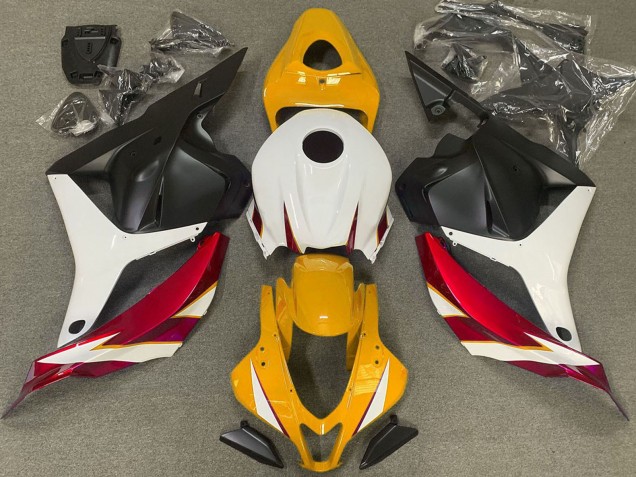 2009-2012 Honda CBR600RR Motorcycle Fairings - White Red Yellow Matte Black UK