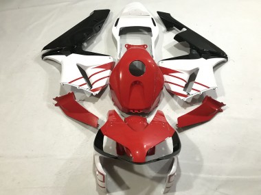 2003-2004 Honda CBR600RR Motorcycle Fairings - White Red Glossy Black UK