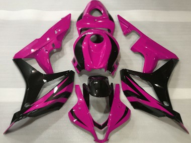 2007-2008 Honda CBR600RR Motorcycle Fairing - Pink Glossy Black OEM Style UK