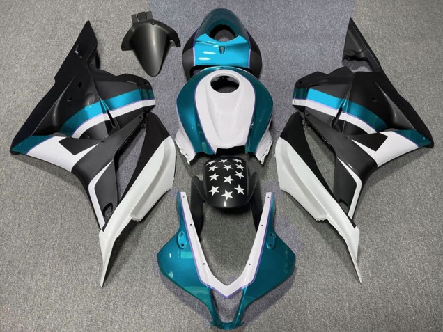 2009-2012 Honda CBR600RR Motorcycle Fairings - White Blue Matte Black Star UK