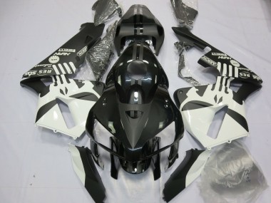 2005-2006 Honda CBR600RR Motorcycle Fairings - White Matte Black Puisher Logo UK