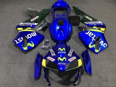 2003-2004 Honda CBR600RR Motorcycle Fairings - Blue Yellow Green MoviStar UK