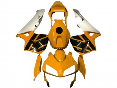 2003-2004 Honda CBR600RR Motorcycle Fairings - Silver Mustard Yellow Glossy Black UK