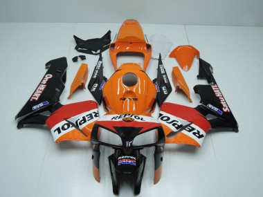 2005-2006 Honda CBR600RR Motorcycle Fairings - Orange Red White Black One Heart Repsol UK