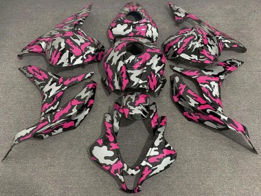 2009-2012 Honda CBR600RR Motorcycle Fairings - Pink Silver Camouflage UK
