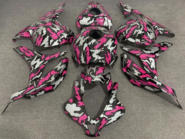 2009-2012 Honda CBR600RR Motorcycle Fairings - Pink Silver Camouflage UK