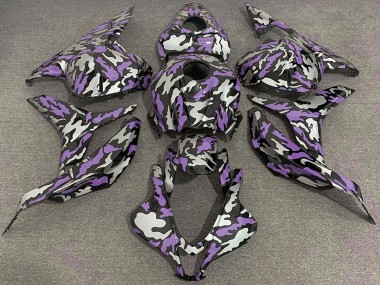 2009-2012 Honda CBR600RR Motorcycle Fairings - Purple Silver Camouflage UK