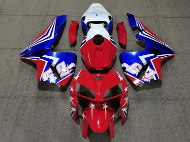 2005-2006 Honda CBR600RR Motorcycle Fairings - White Red Blue 69 UK