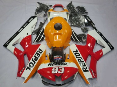 2013-2026 Honda CBR600RR Motorcycle Fairings - Orange White Red Glossy Black Repsol 93 UK