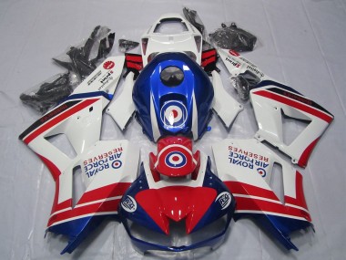 2013-2023 Honda CBR600RR Motorcycle Fairings - White Red Blue Royal Air Force UK