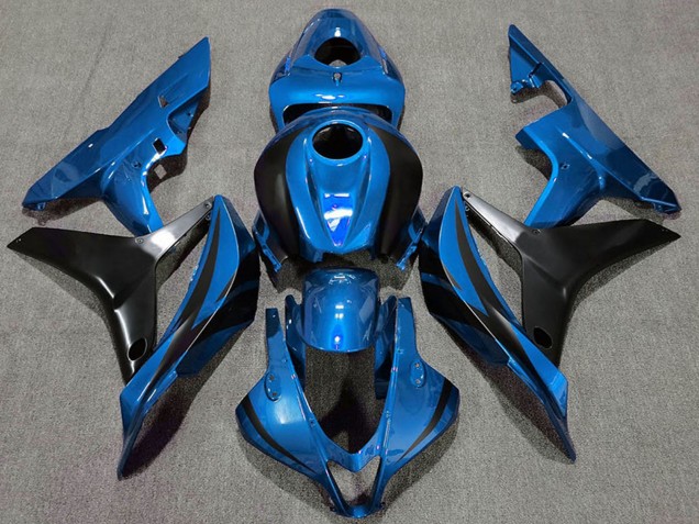 2007-2008 Honda CBR600RR Motorcycle Fairings - Sapphire Blue Black OEM Style UK