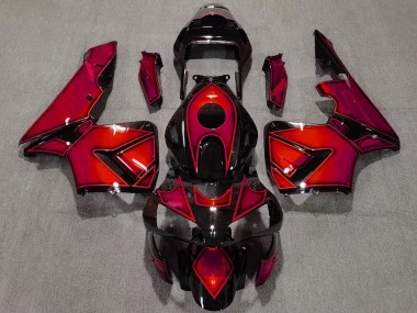 2003-2004 Honda CBR600RR Motorcycle Fairings - Red Glossy Black UK