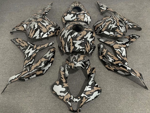2009-2012 Honda CBR600RR Motorcycle Fairings - Tan Silver Camouflage UK