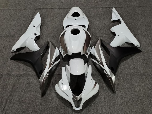 2007-2008 Honda CBR600RR Motorcycle Fairings - White Matte Black UK